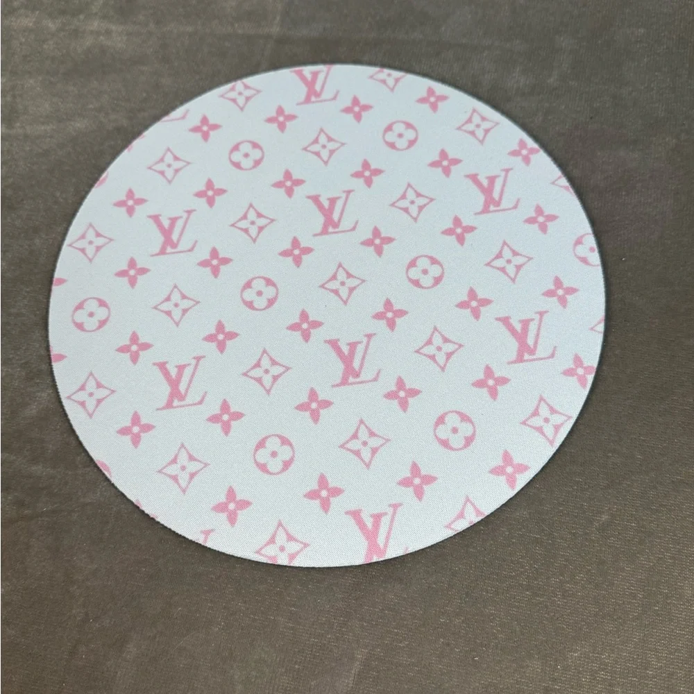 Monogram, white and pink mouse pad Home work NEW